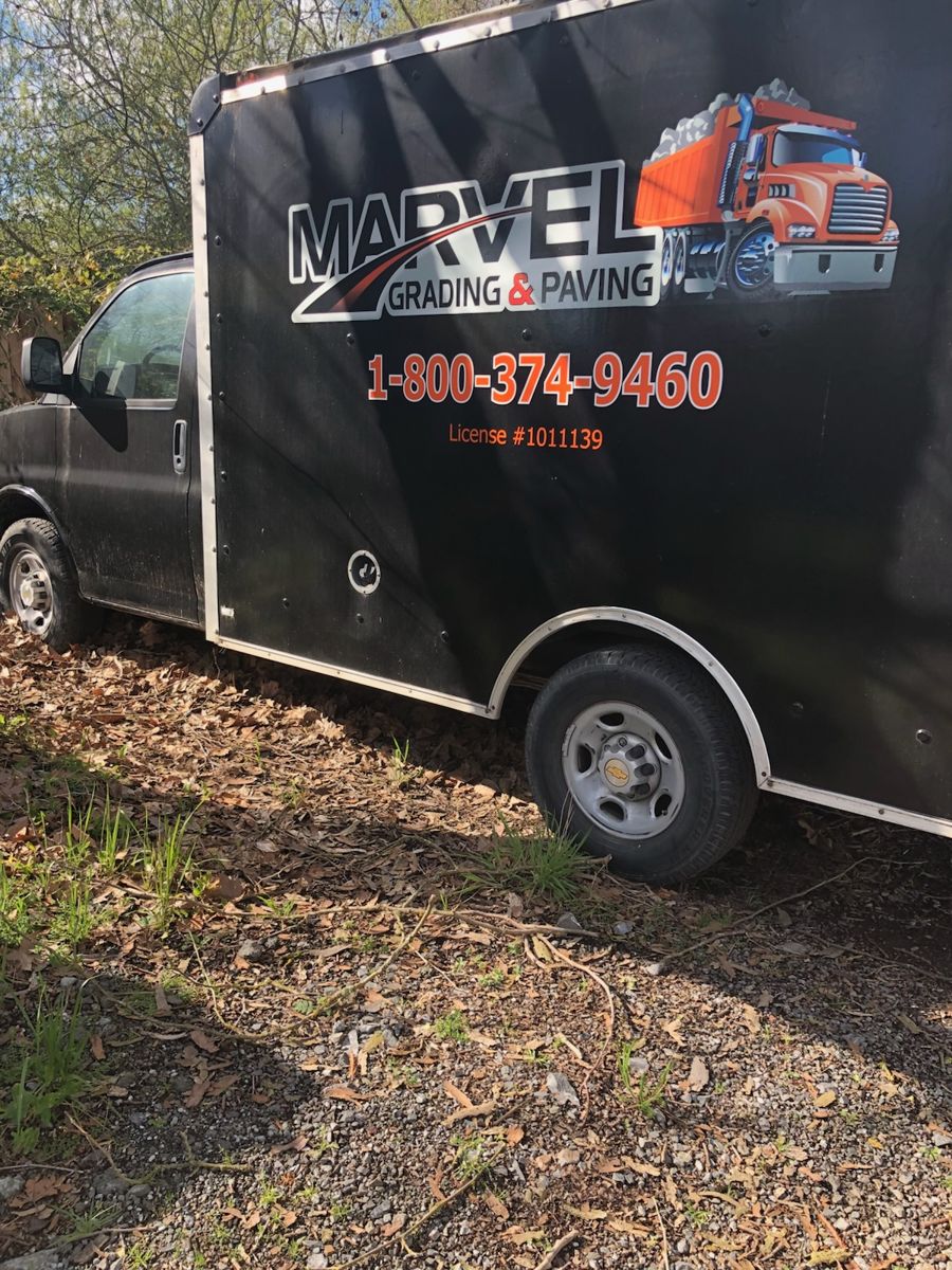 Marvel Grading & Paving truck and equipment