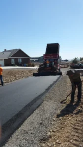 A road being paved
